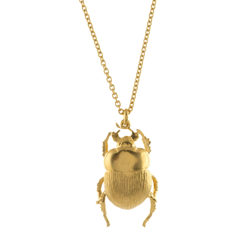 Yellow Gold Vermeil Dor Beetle Necklace