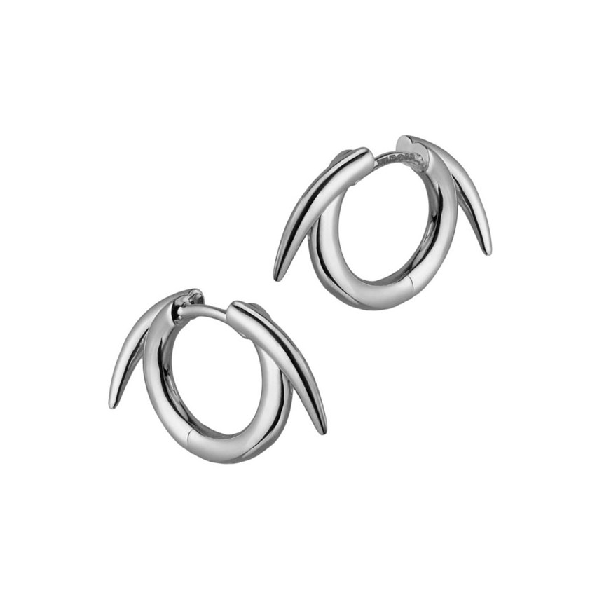 Sterling Silver Quill Small Hoop Earrings