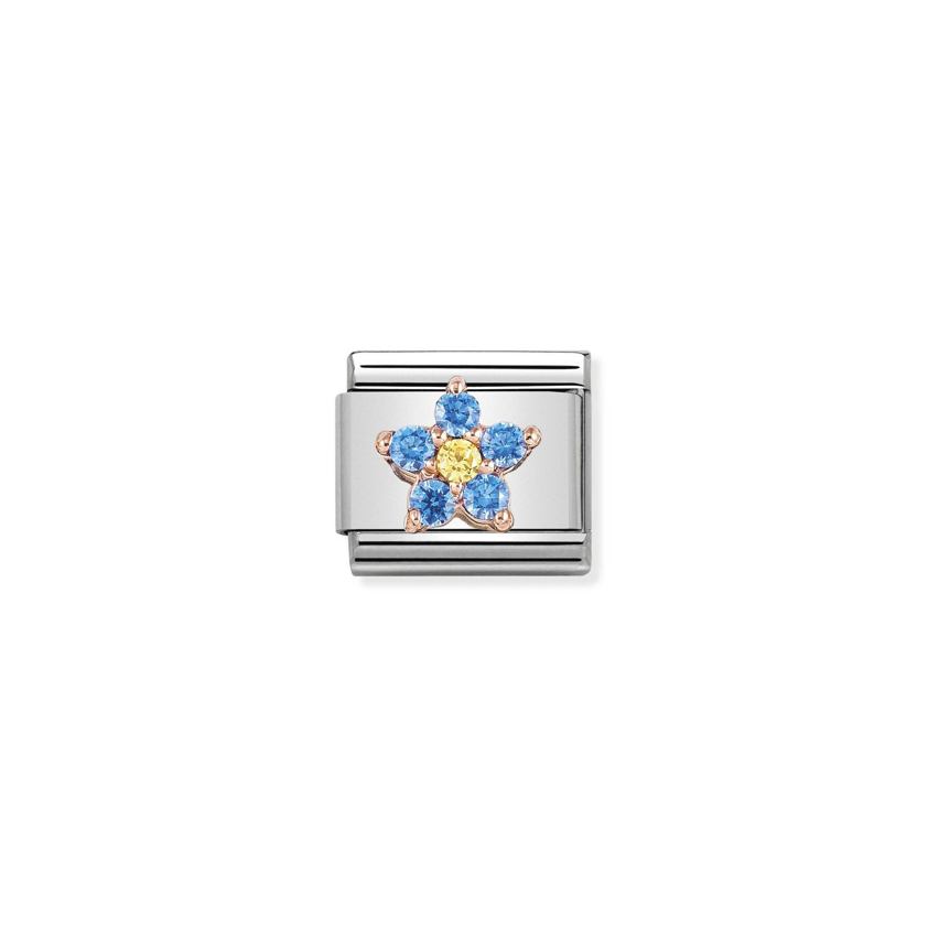 430317 02 Flower Blue/Yellow CZ