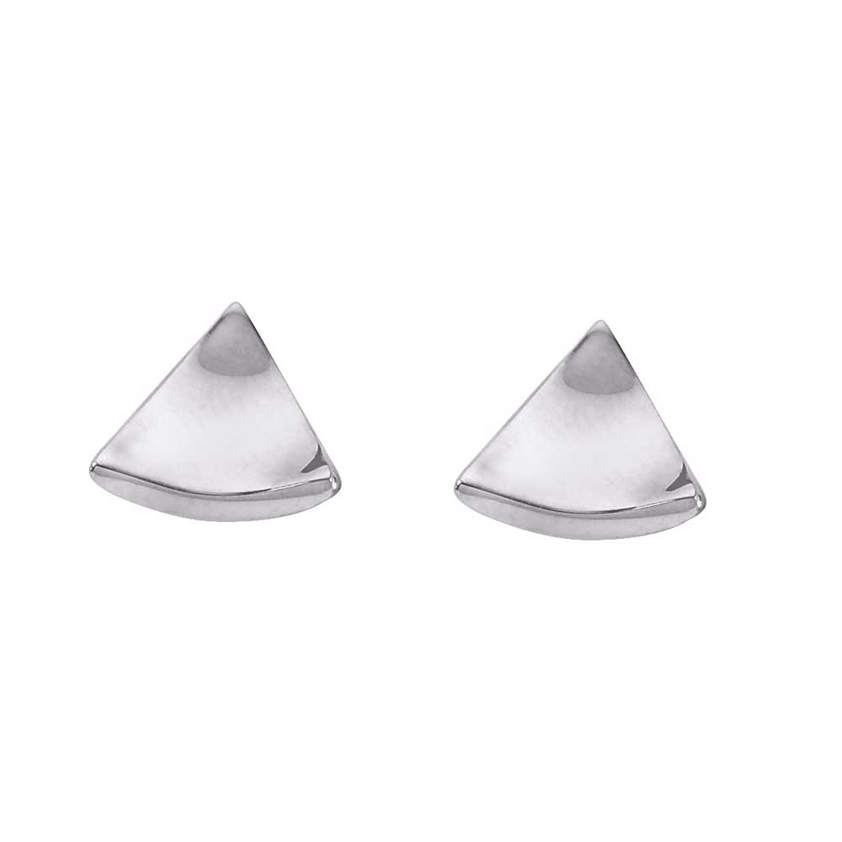 Triangular Concave Stud Earrings