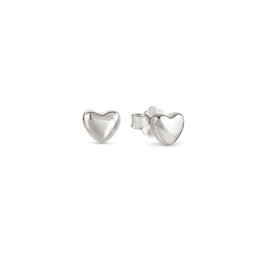 Sterling Silver 241307 ARMONICA Small Heart Earrings