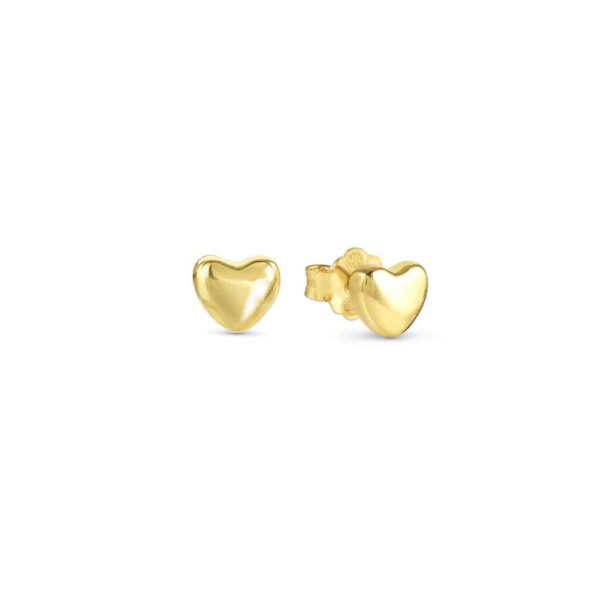 Yellow Gold Plated 241307 ARMONICA Small Heart Earrings