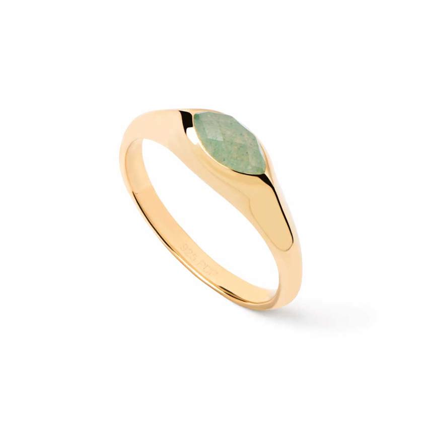 Green Aventurine Nomad Stamp Ring