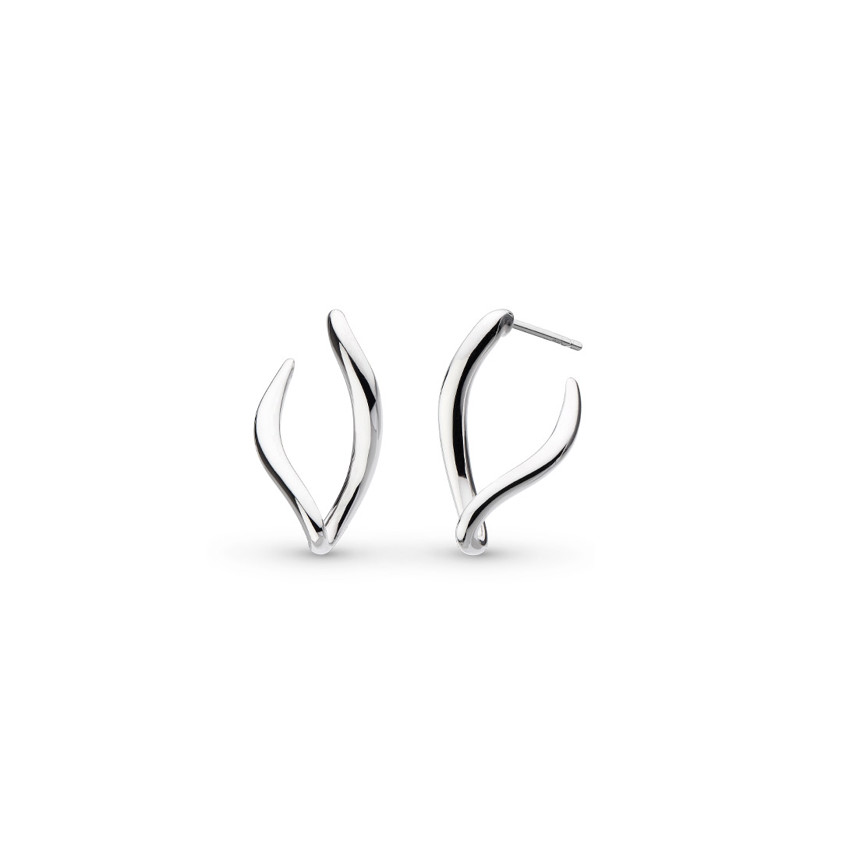 Entwine Twine Link Stud Hoop Earrings