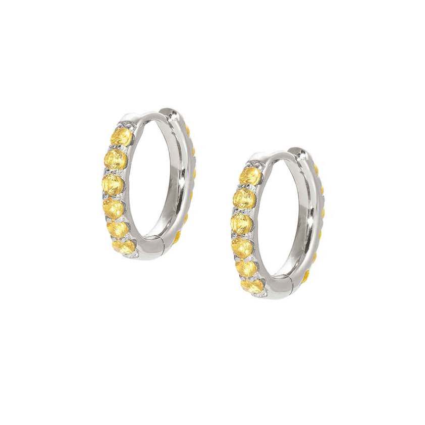 Sterling Silver 149709 21/22 Yellow Earrings
