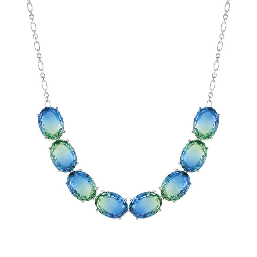 240812 25 SYMBIOSI Light Blue Green Necklace