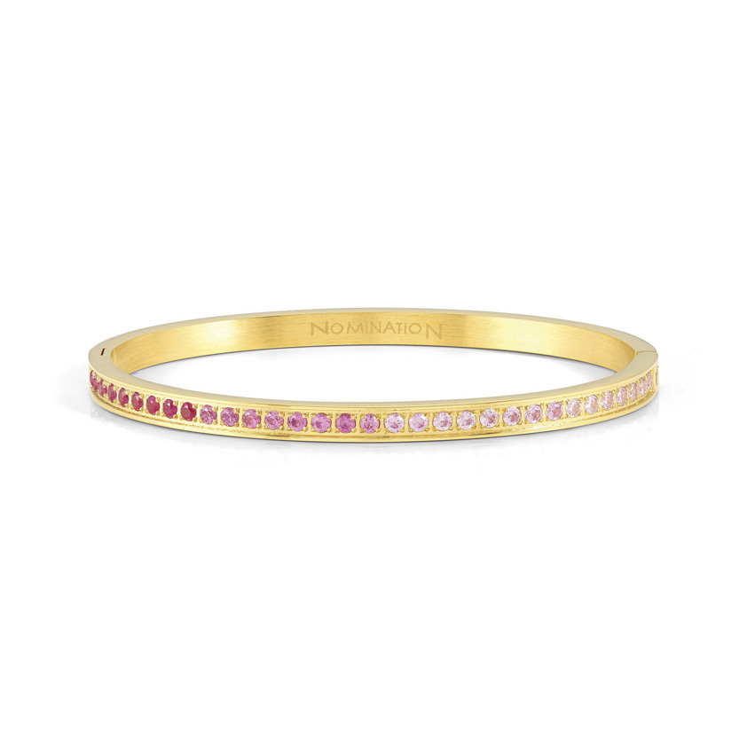 PINK 029505 Yellow PVD Cubic Zirconia Bangle