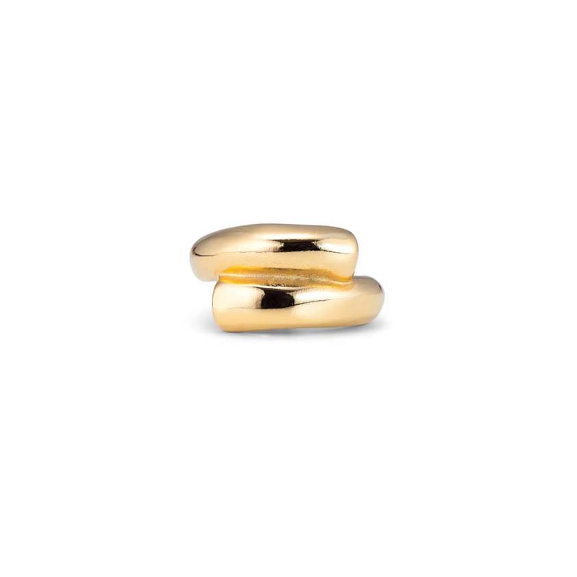 Gold Plated Crossed Legs Ring