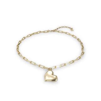 18K Gold Plated COL1669ORO Heart Necklace