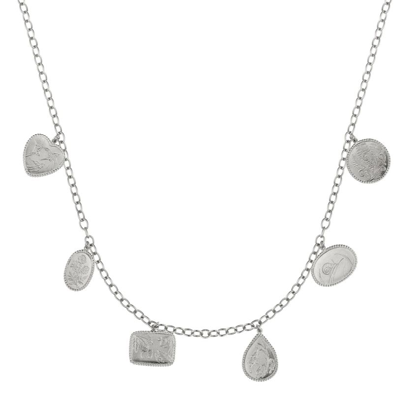 Sterling Silver Sensory Devotion Large Charm Necklace