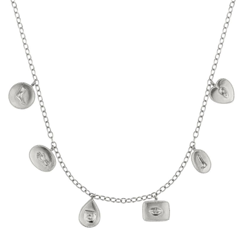 Sterling Silver Sensory Devotion Large Charm Necklace