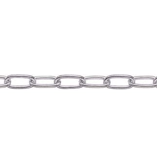 Silver Medium Long Link Necklace