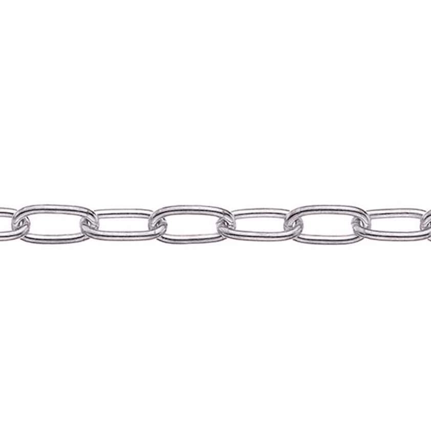 Silver Medium Long Link Necklace