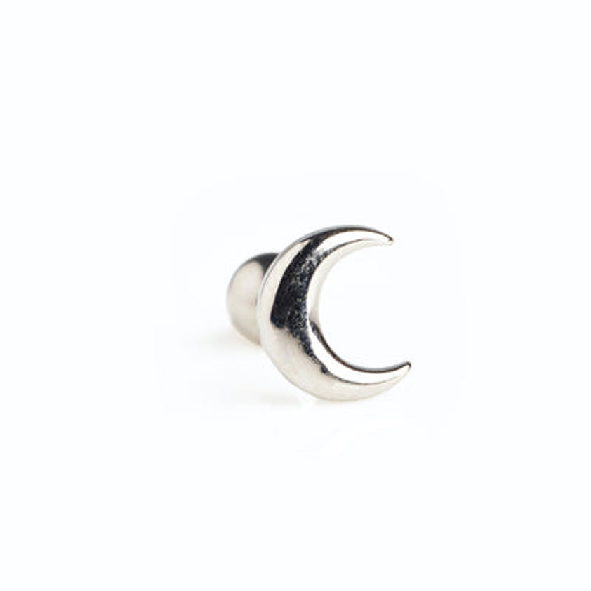 Sterling Silver Crescent Barbell Cartilage stud