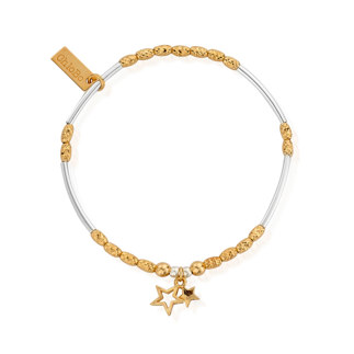 Gold Silver Double Star Bracelet