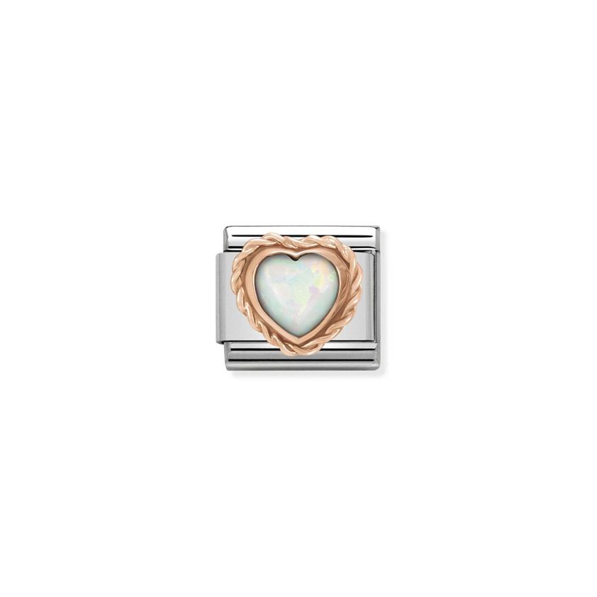 430509 22 White Opal Heart