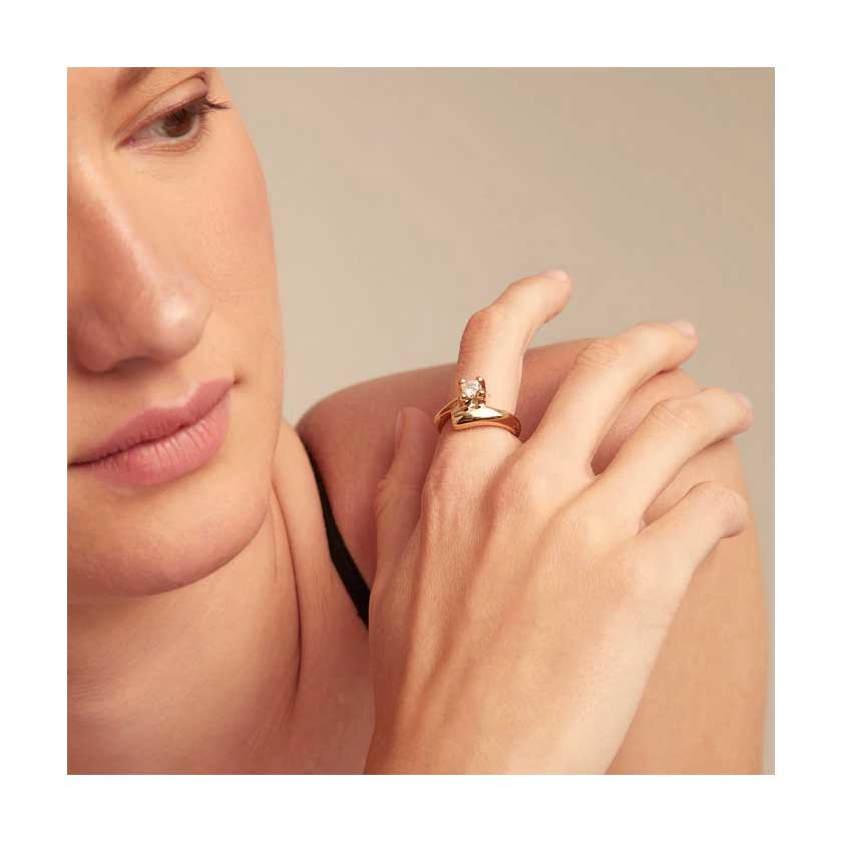 18K Gold Plated ANI0806BLN Plated Ring