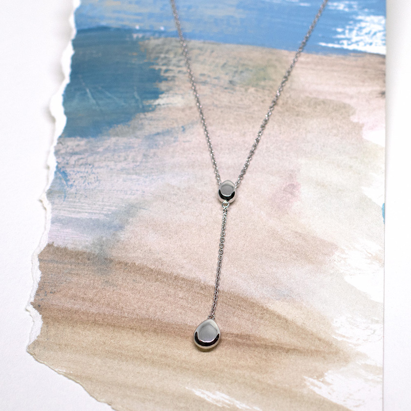 Coast Pebbles Lariat 18 Necklace