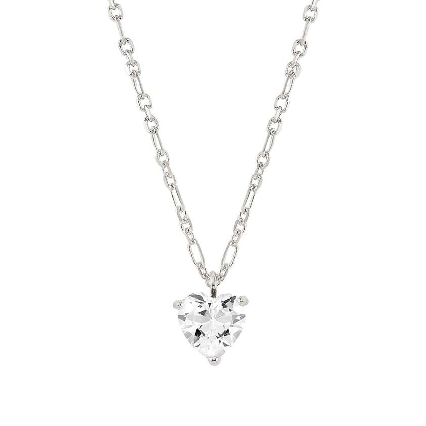 Sterling Silver SWEETROCK 148047 Sparkling Love Necklace