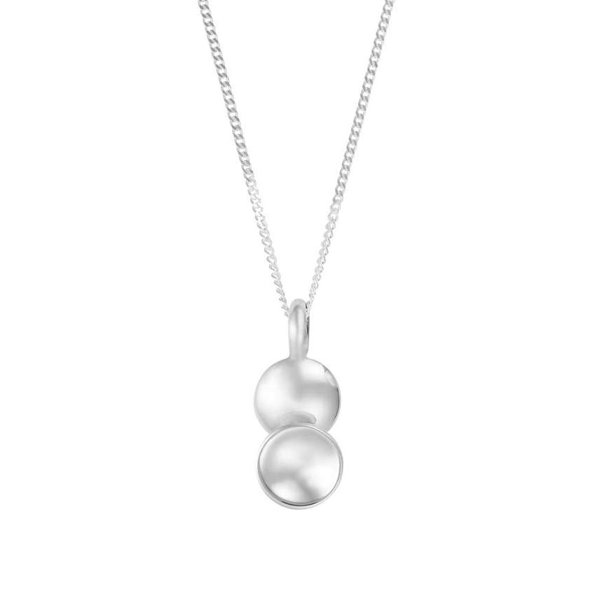 Double Shiny Circle Necklace