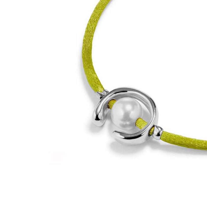 LIME Silver Shell Pearl Bracelet