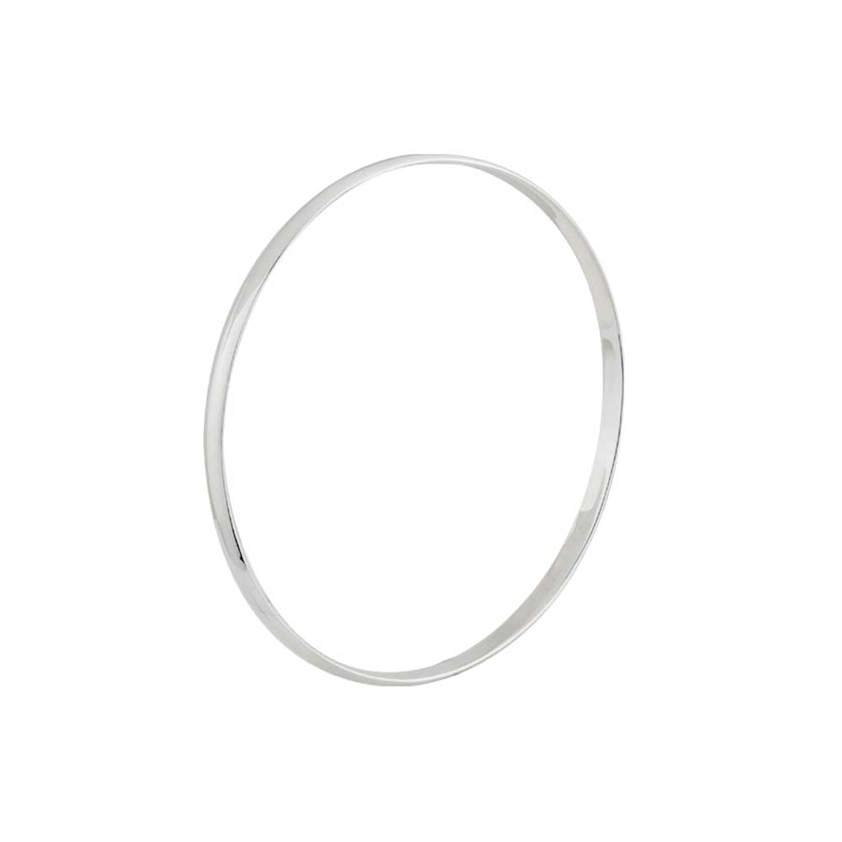 Sterling Silver D Profile Bangle