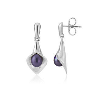 Black E32DS Medium Drop Short Lily Earrings