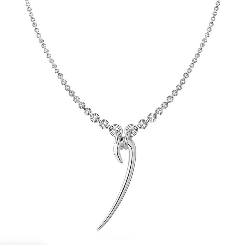 Sterling Silver Hook Drop Necklace