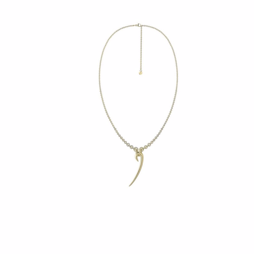 Yellow Gold Vermeil Hook Drop Necklace