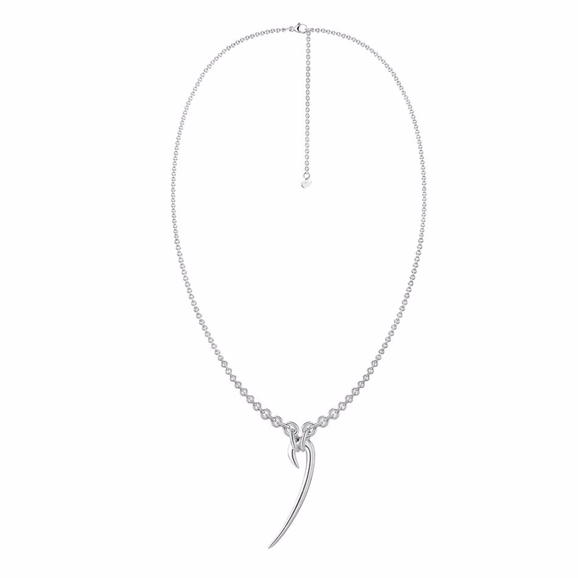 Sterling Silver Hook Drop Necklace
