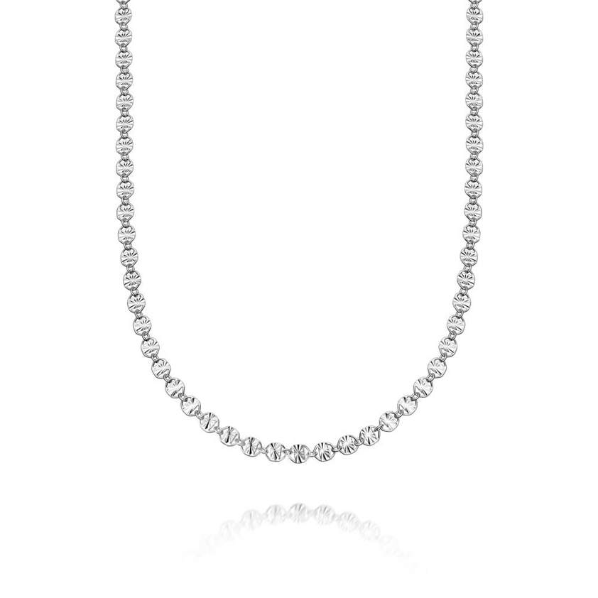 Sterling Silver Treasures Sunburst Chain Necklace