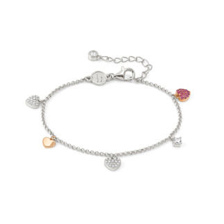 Rose Gold Plated 240701 Hearts Bracelet