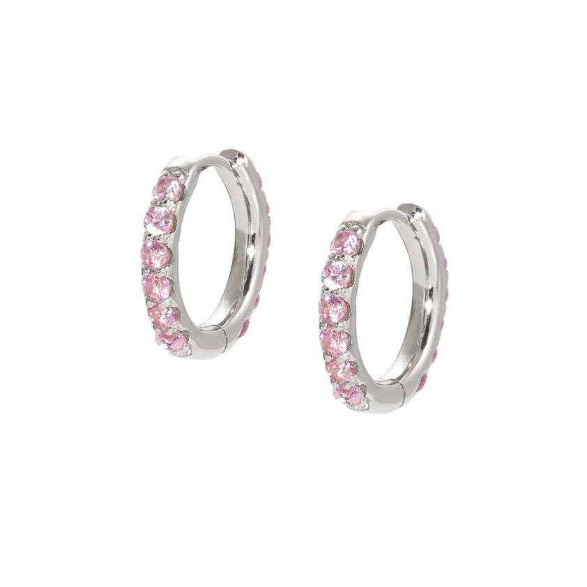 Sterling Silver 149709 17/18 LOVELIGHT Pink Earrings