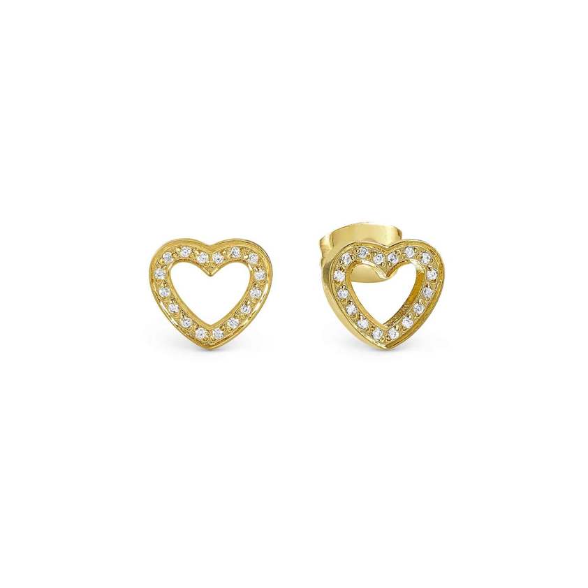 Yellow Gold PVD 134008 Soffio D'Armor Heart Earrings