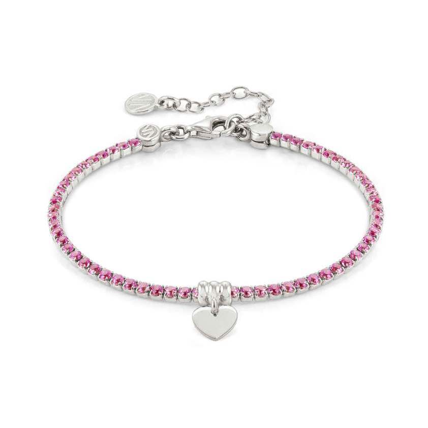 148611 26 Pink/Silver Heart Bracelet