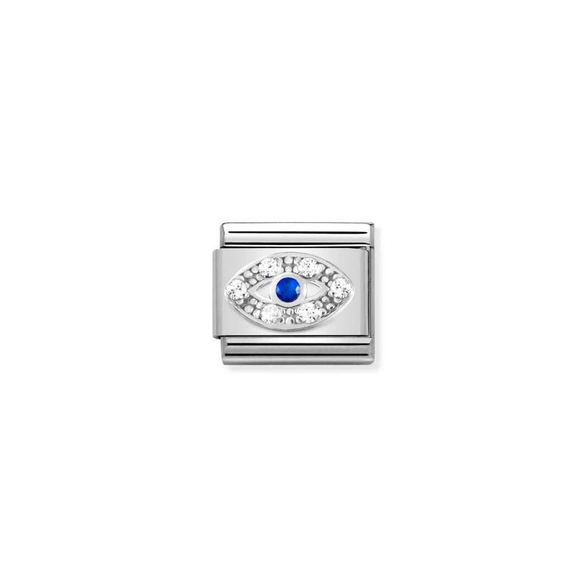 330304 43 Eye with White & Blue CZ