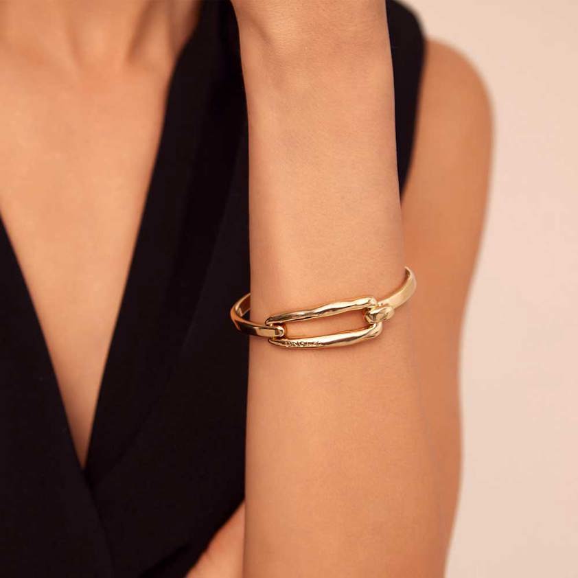 18K Gold Plated TIED Bangle