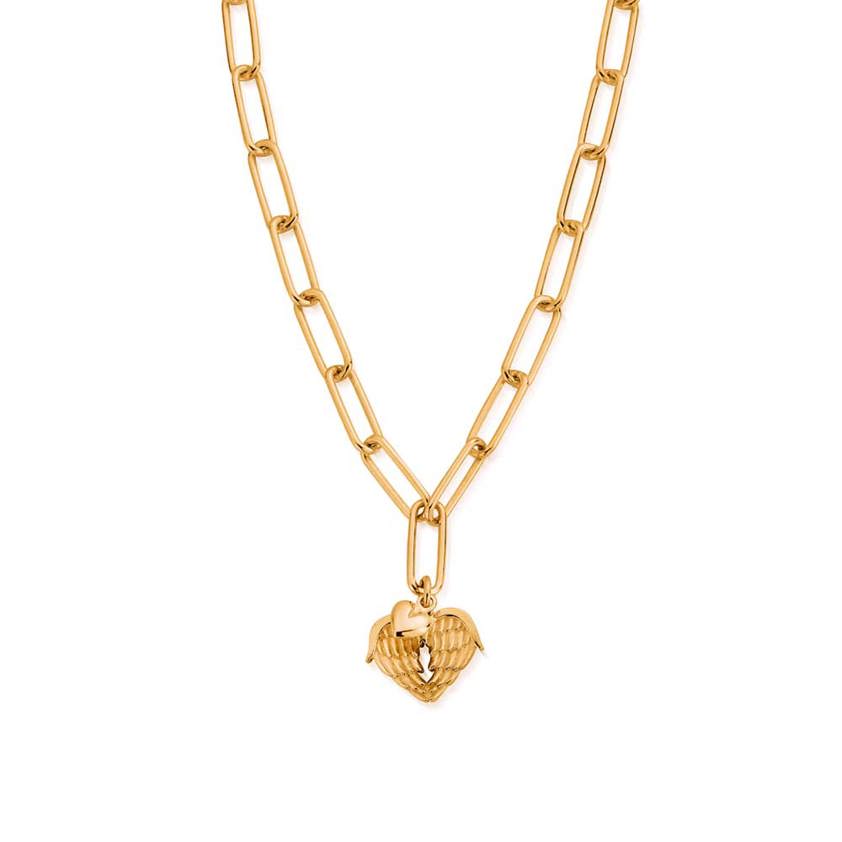 Yellow Gold Plated Faith & Love Necklace