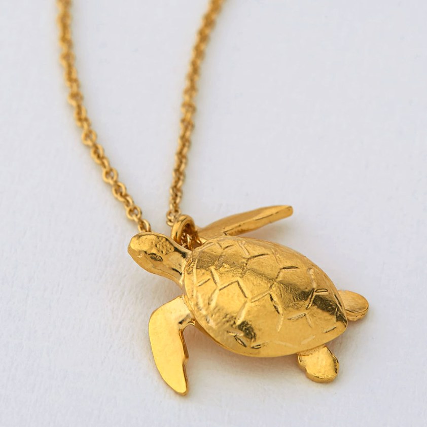 Yellow Gold Vermeil Sea Turtle Necklace