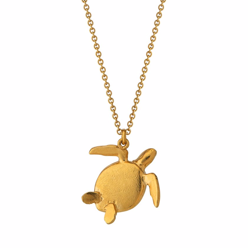 Yellow Gold Vermeil Sea Turtle Necklace