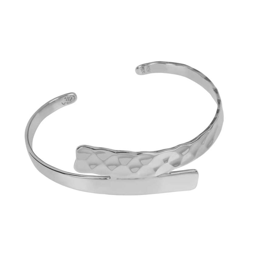 Double Shiny Hammered Cuff