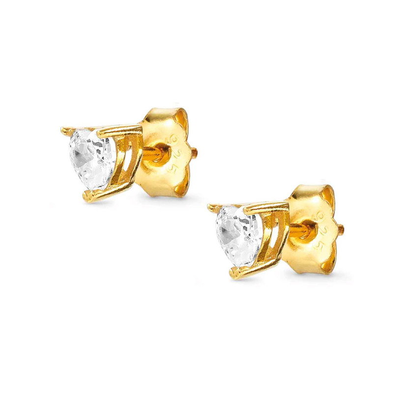 Yellow Gold 149205 Sentimental Heart Stud Earrings