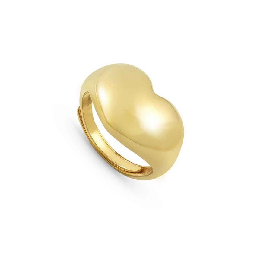 Yellow Gold Plated 241301 ARMONICA Heart Ring