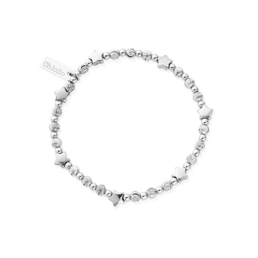 Sterling Silver Multi Inset Star Bracelet