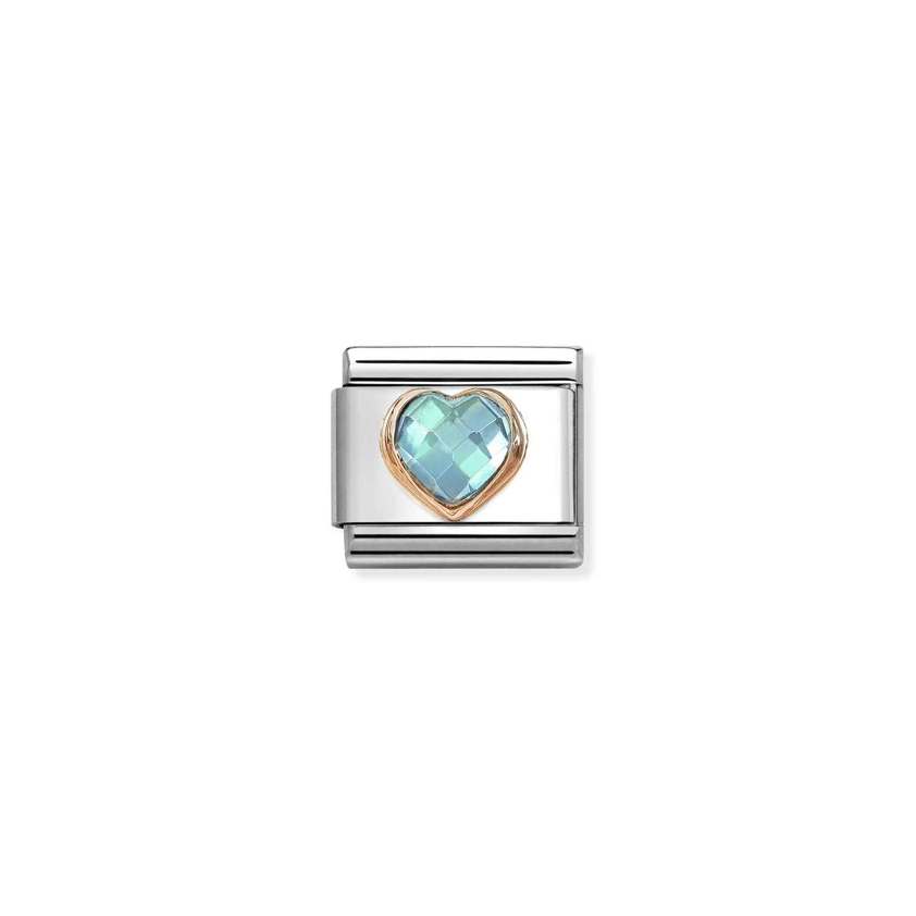 430607 06 Light Blue CZ Heart