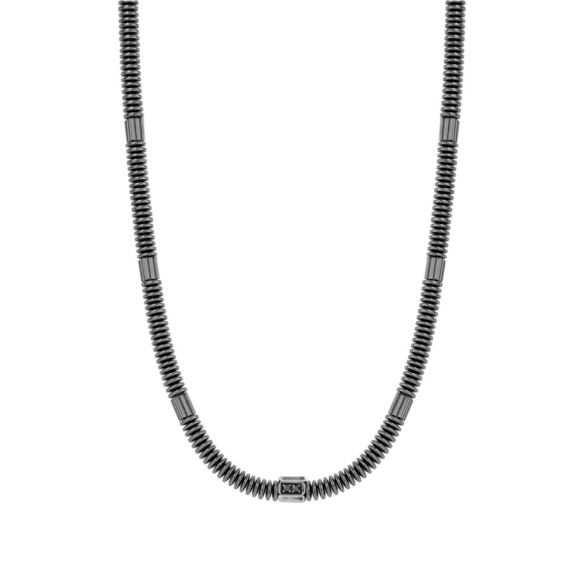 028952 15 Black Stainless Steel Necklace