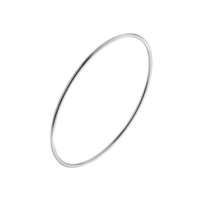 Silver Round Section Bangle