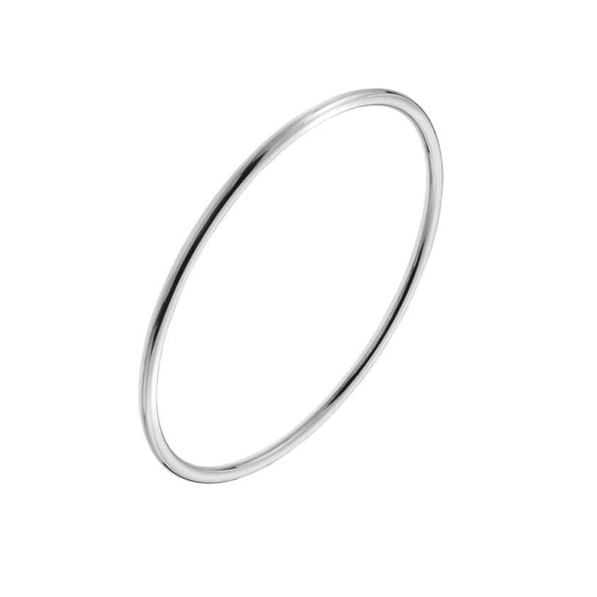 Silver Round Section Bangle