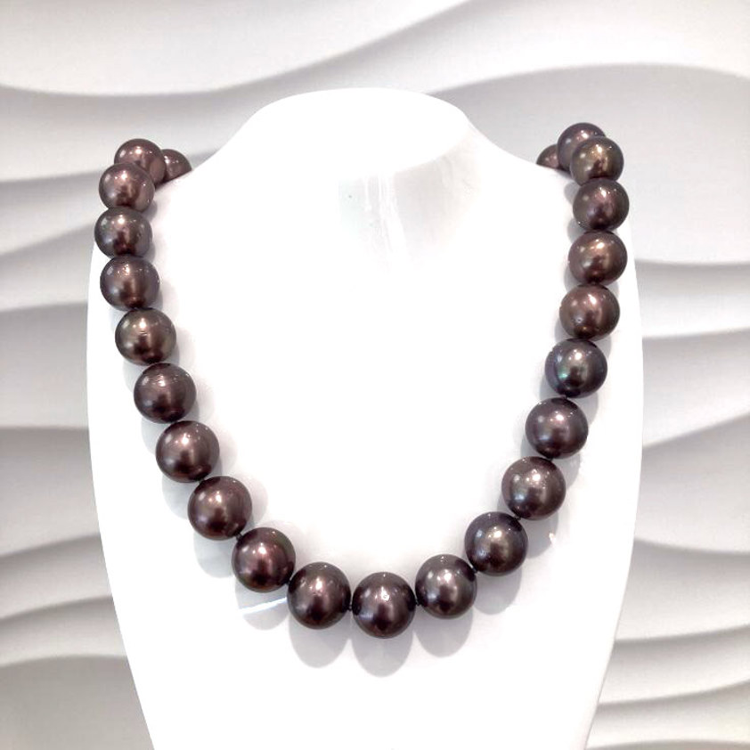 ZTP57-73 - 44cm Brown Tahitian Pearl Necklace