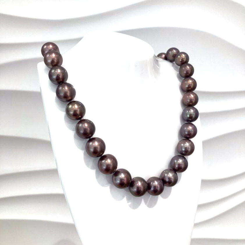 ZTP57-73 - 44cm Brown Tahitian Pearl Necklace
